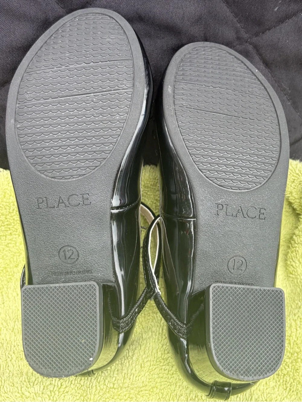 The Children's Place Black Patent Bow Mary Jane Heels